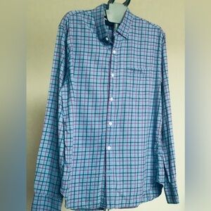 Bonobos Plaid Slim Fit Button Down Collar Large blue Pink